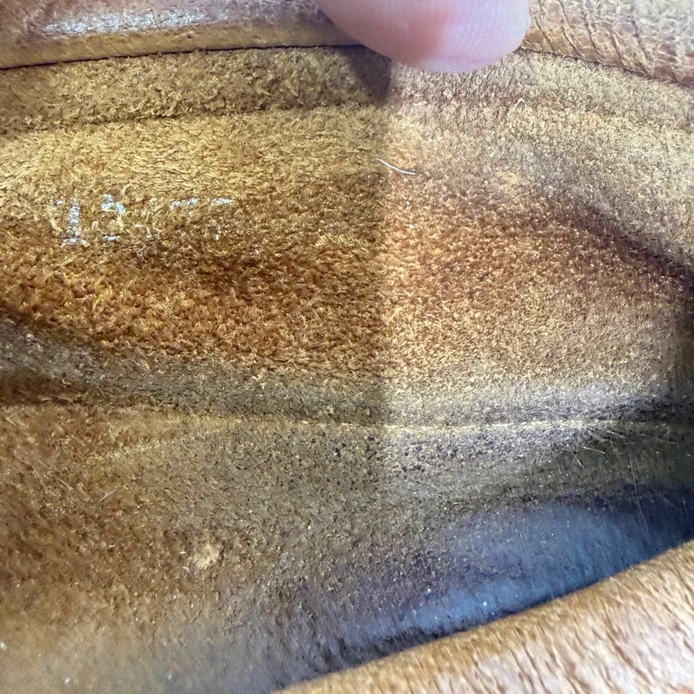 Adirondack Deerskin Leather Moccasins Tan Made in USA Mens 9 Loafers Slippers